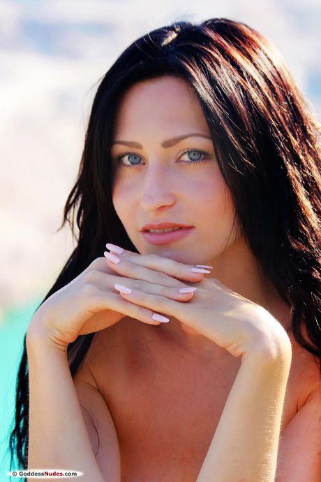 Innocent teen Janelle B shows her beautiful body and poses nude in a solo