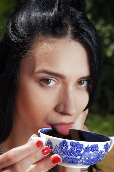 Ukrainian lovely Dita V gets naked on a deck without hesitation