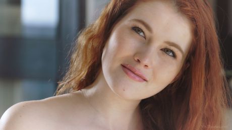 Horny lesbians Kalisy & Adel C kiss before having sex on a rug