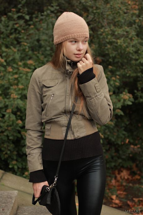 Ukrainian fair Milena D gets naked in boots and a necklace