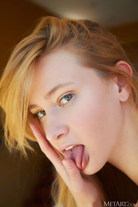 Skinny blonde teen Ivi Rein gets naked without embarrassment