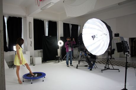 Redheaded teen Michaela Isizzu shows her slim body in the nude