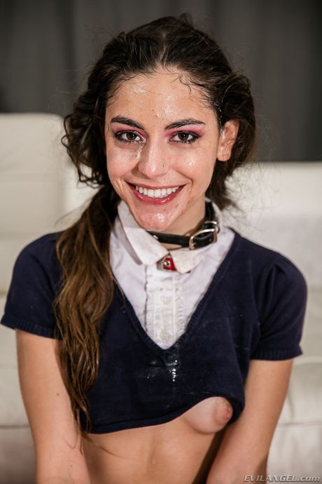 Petite schoolgirl Arielle Faye gets her shaved pussy fucked by Bryan Gozzling