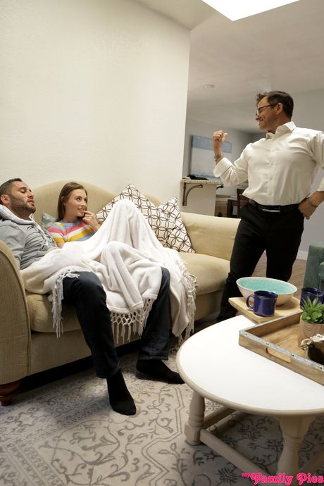 Brunette teen Kyler Quinn gets caught having sex with her stepbrother