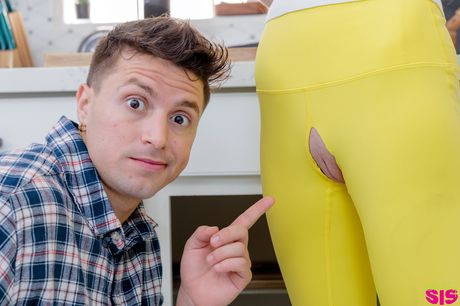 Gorgeous teen Myra Moans gets her shaved pussy fucked by her stepbrother