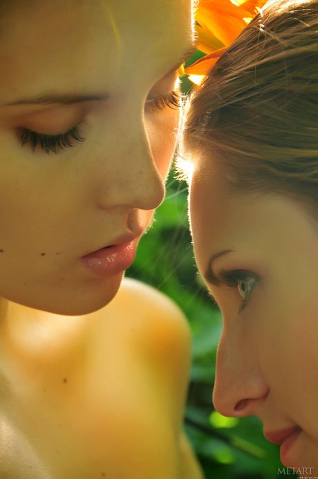 Gorgeous teen girls Lima A & Nata F flaunt their hot bodies in the forest