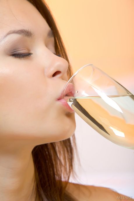 Russian model Nastya K removes her lingerie to pose nude