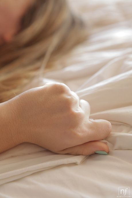 Petite blonde Alison Faye gets her shaved pussy plugged by her man