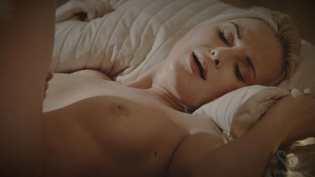 Lesbian girls Silvia Dellai & Cristal Caitlin lick pussies after a massage