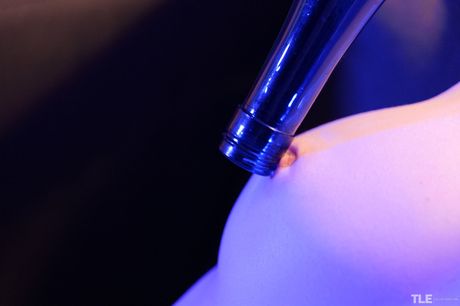 Redheaded teen Ginger Mary removes sheer pantyhose before masturbating