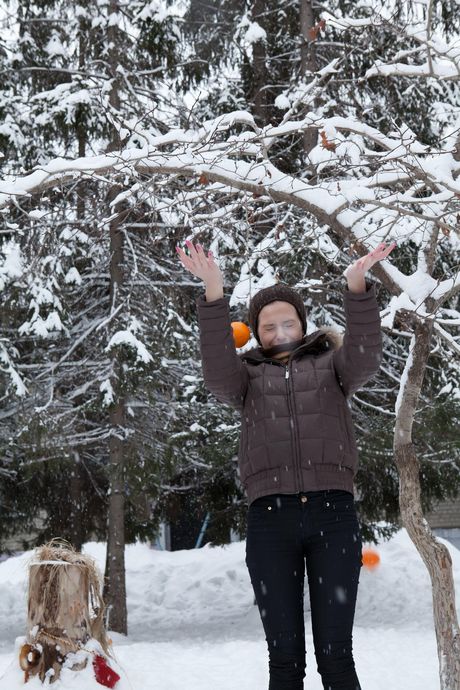 Alluring teen Subil A in boots & panties posing naked outdoors for glam pics