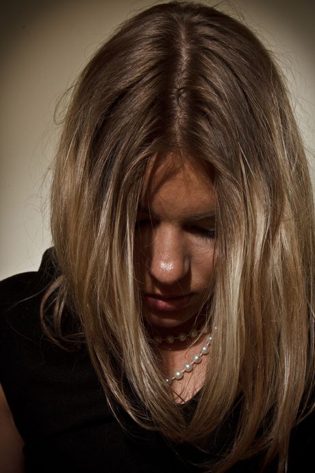 The Life Erotic: Hot blonde Patricia A fingers her pussy while wearing a bra and thong in a solo masturbation session