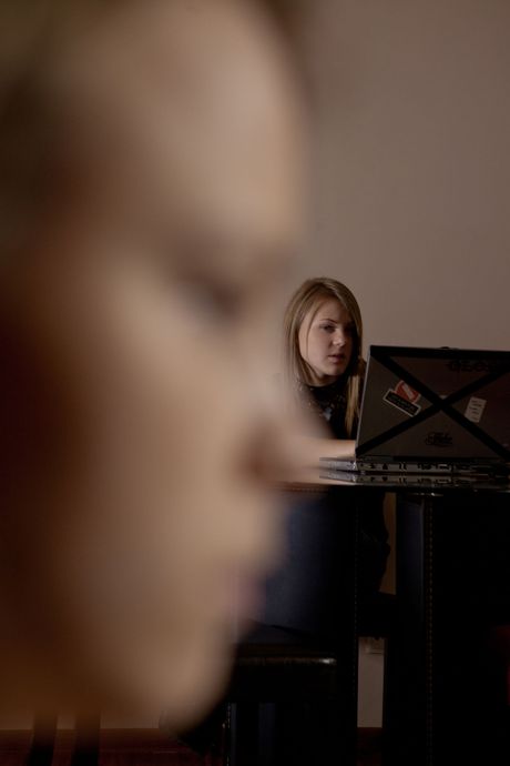 Lesbian girls Viola Bailey & Beata B lick pussies on a bed in the nude