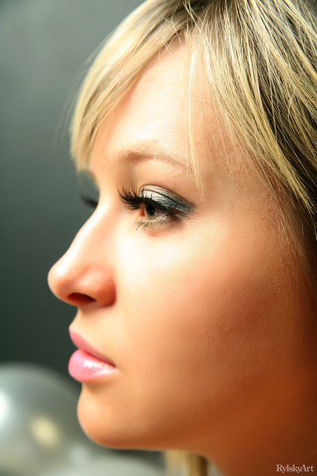 Innocent teen with a pretty face Bogdana A gets naked in her bedroom