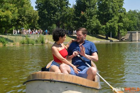 The beautiful brunette with small tits gets her ass fucked by Yanick