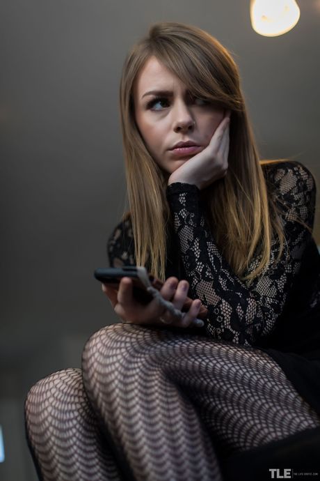 The Life Erotic: Alex Blake takes off her pantyhose and masturbates on the couch