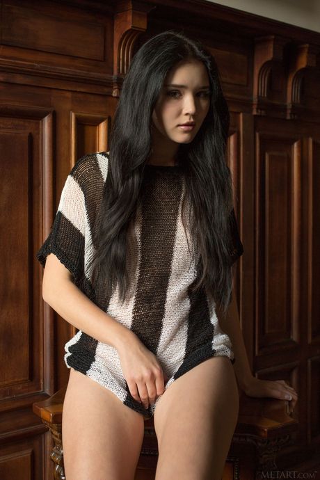 Ukrainian peach Malena shows her big tits and poses naked