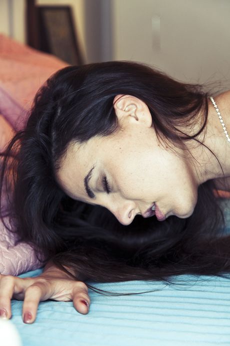 Hot lesbians Misha Cross & Lorena Garcia have sex on a sofa in the nude