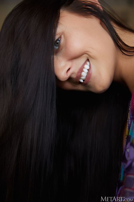 Lean teen Katy Rose gets naked in the kitchen and shows her tiny tits & twat