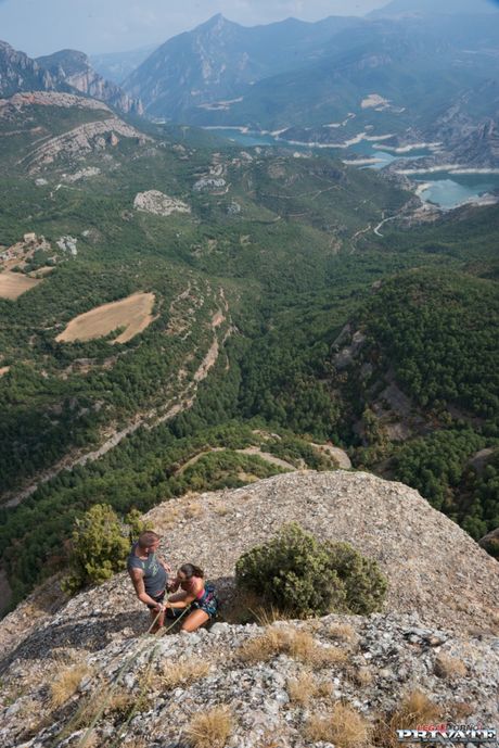 Private: Spanish babe Julia Roca gets her hairy pussy licked and screwed outdoors