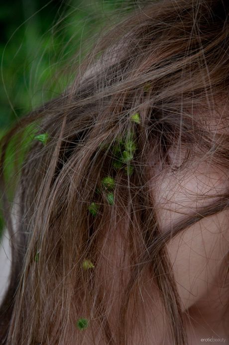 Sexy Russian beautiful Nedda A gets naked on a bench in a public park