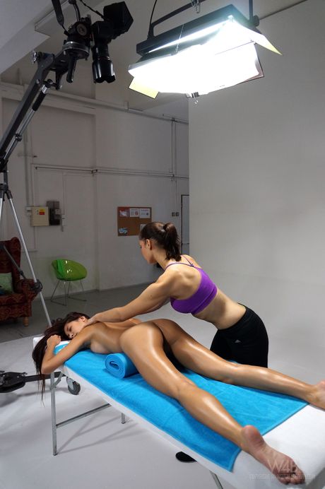 Teen with small tits Paula Shy gets her pussy fingered by a masseuse