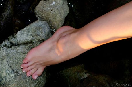 Sofy B takes off her bikini and poses naked on the beach