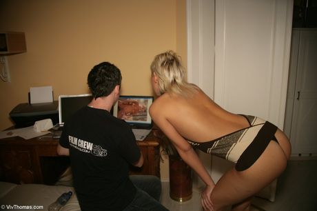 Glamorous lesbians Anita Queen & Eve Smile masturbate in a solo shoot