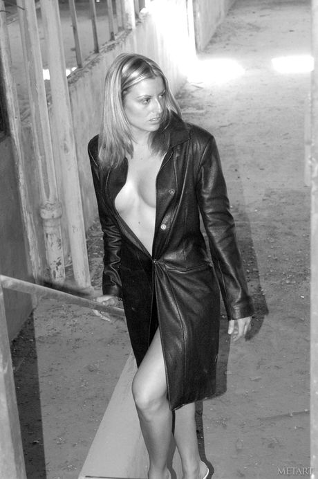 Glamorous teen Valeria shows her big tits and hairy pussy