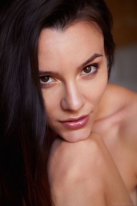 Desirable teen Adel Morel presents her big tits & hot ass while posing nude