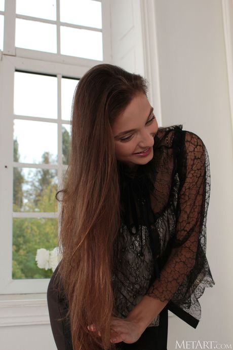 Ukrainian fair Santa removes her clothes and poses naked in the bathroom