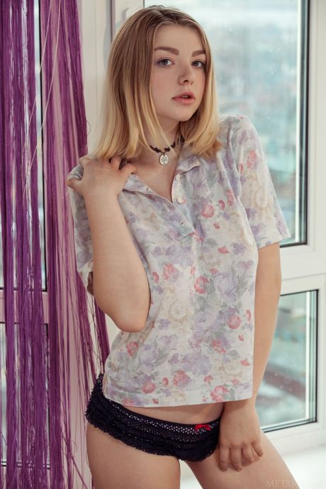 Attractive teen Daniel Sea removes her underwear to pose nude confidently