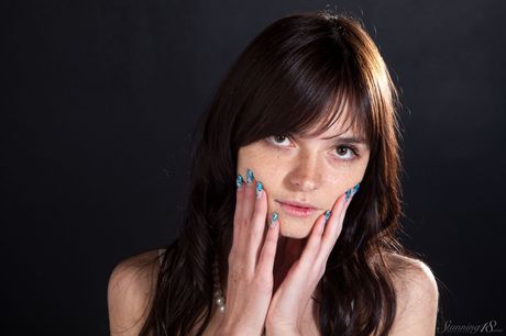 Cute teen Avril A strips down without hesitation