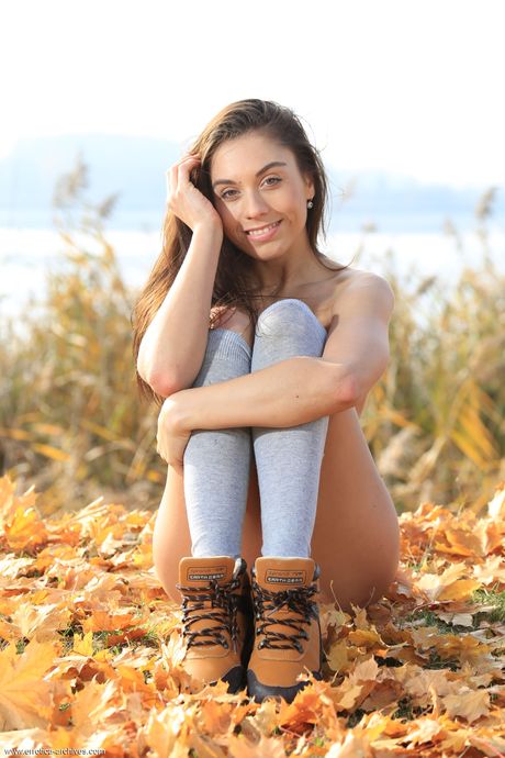 Errotica Archives: Svelte teen Sabrisse A gets naked in knee socks and sneakers