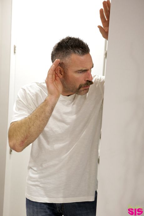 Blonde teens Chloe Cherry & Sophia Lux have a threesome with their stepdad