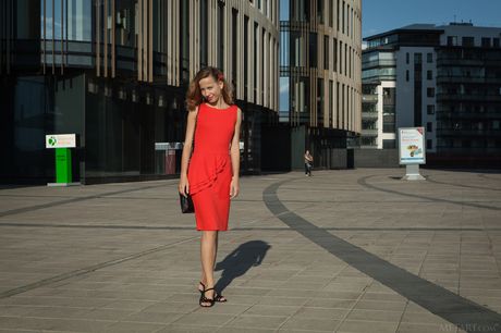 Young redhead Dennie goes naked without shyness