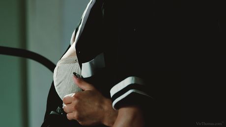 Sexy maid Lexi Dona & her mistress Paula Shy have lesbian sex in the kitchen