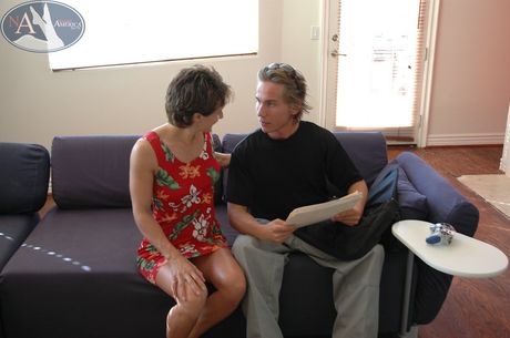 Mature brunette Cori Gates gets her shaved pussy fucked hardcore