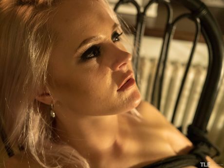 Natasha M is bound with rope and she is all alone in the house