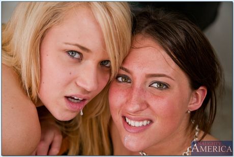 Brunette coed Tegan Summers has sex with her teacher and a classmate