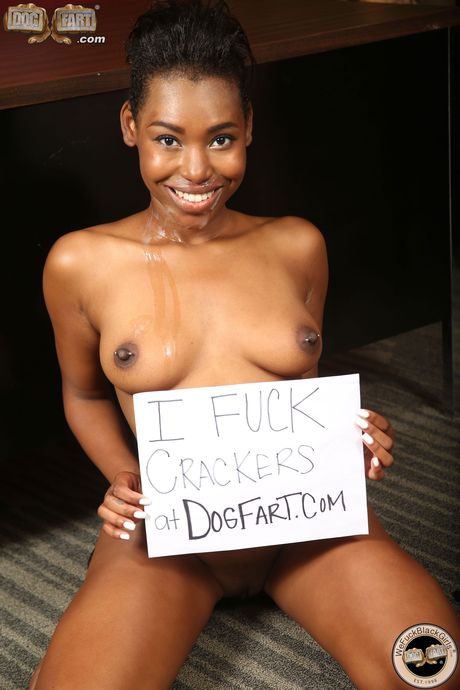 Dogfart Network: Ebony teen Ashton Devine gets her pussy filled by a white guy