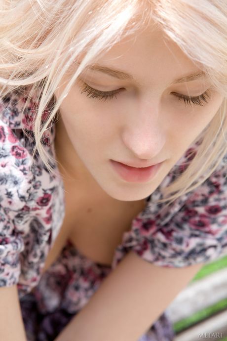 Met Art: Ukrainian babe Mila I flaunting her big tits and pierced pussy outdoors