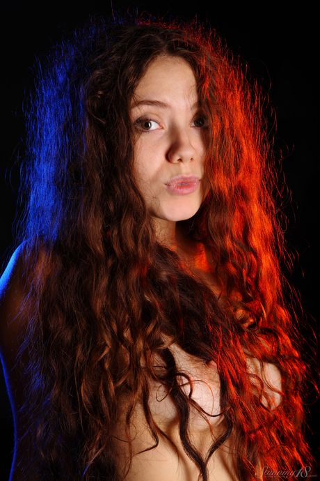 Ukrainian cutie Norma A strips to her heels and displays her hot body