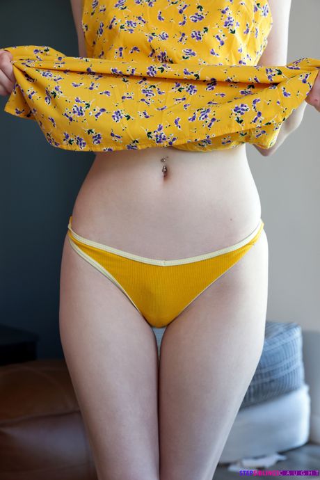 Tempting teens Scarlet Skies & Ryan Reid have a threesome with a stepdad