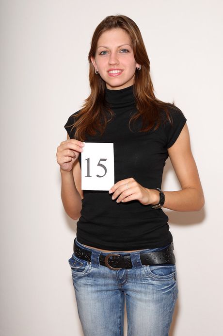 Sexy amateur Eufrat strips and teases with her big tits and shaved pussy