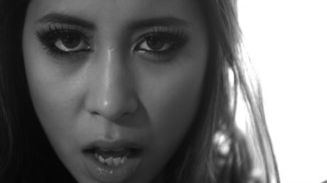 Latina lesbians Paula Shy & Jimena Lago have sex on a sofa in heels