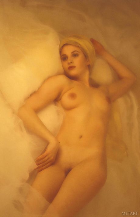 Ballerina Allison A poses nude in the studio and shows her hot body