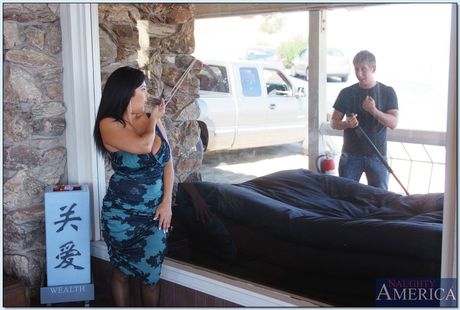 Latina cougar Jaylene Rio gets her big tits jizzed after sex with a boy