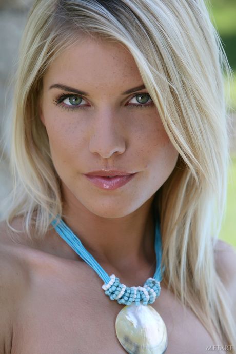 Blonde teen Iveta B models naked with self-assuredness