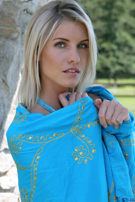 Met Art: Blonde teen Iveta B models naked with self-assuredness